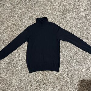 H&M black slim fit fine-knit turtle neck